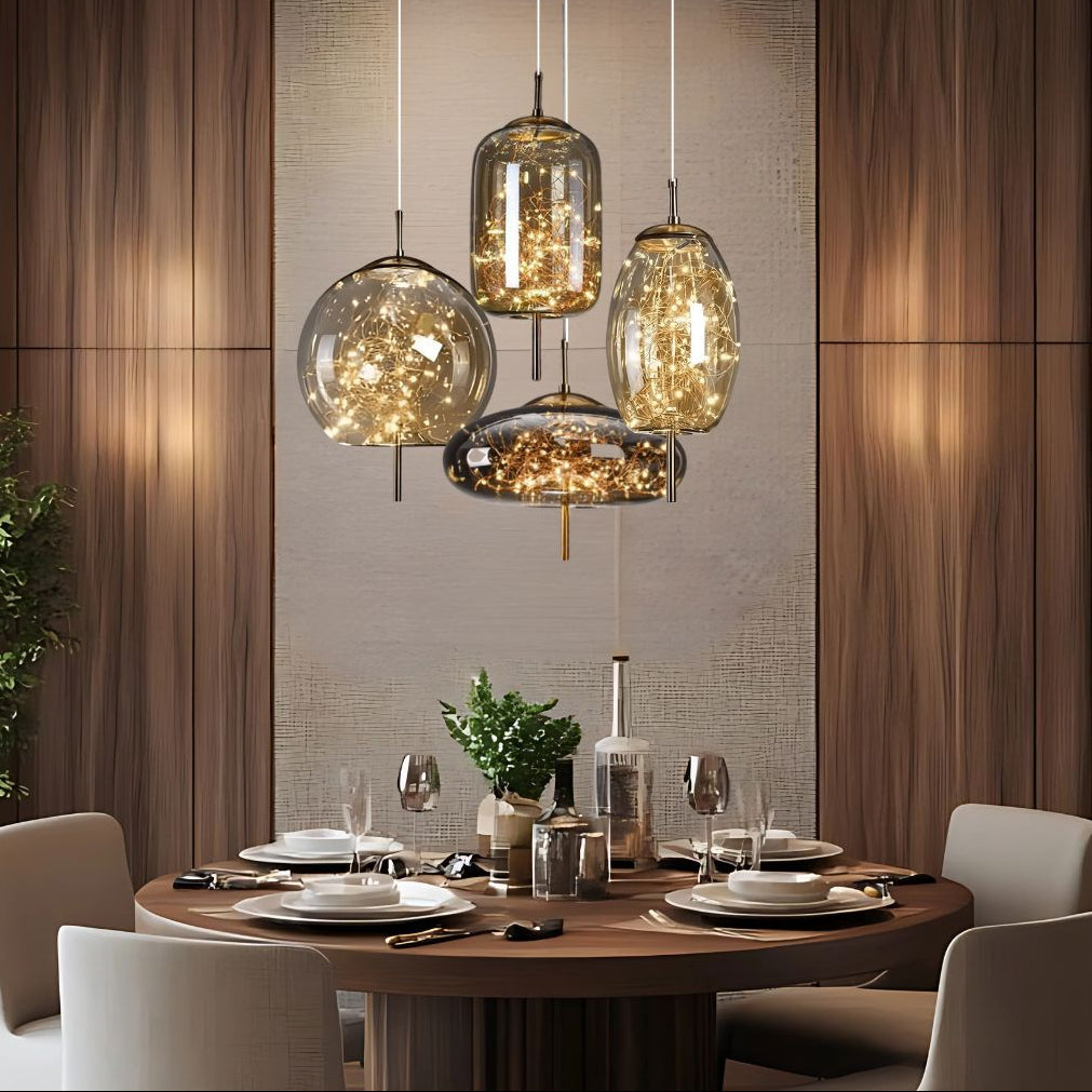Nebula Smoky Glass Pendant Light