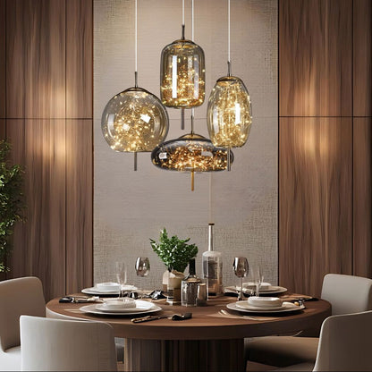 Nebula Smoky Glass Pendant Light