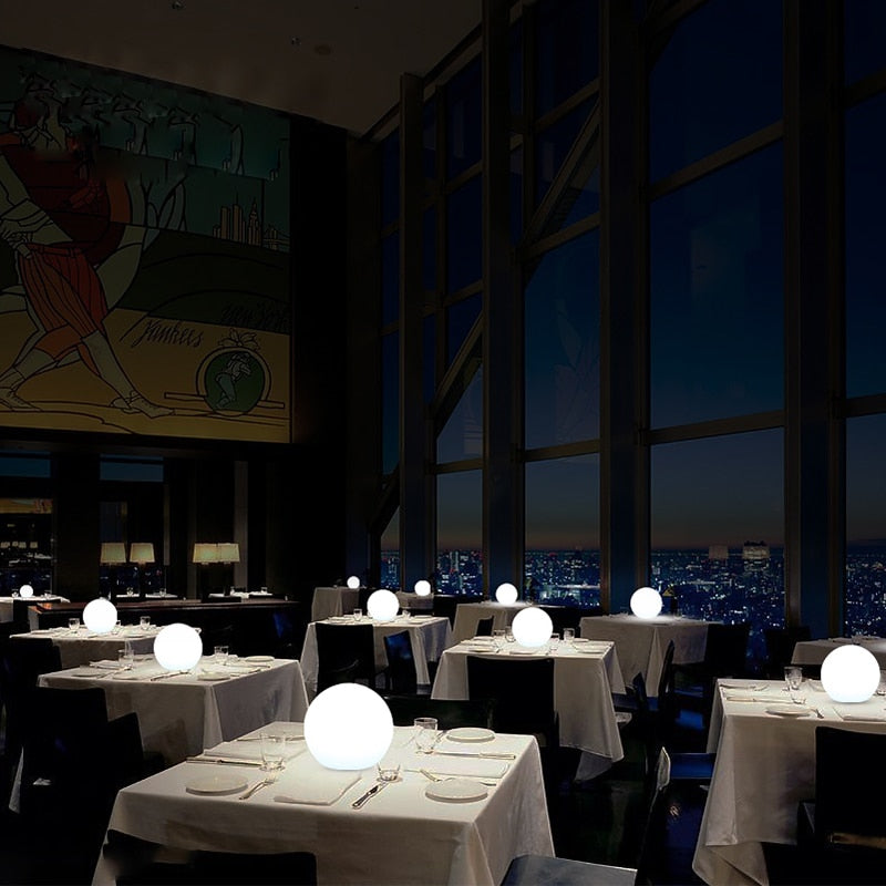 Cordless LED Moon Globe Table Lamp