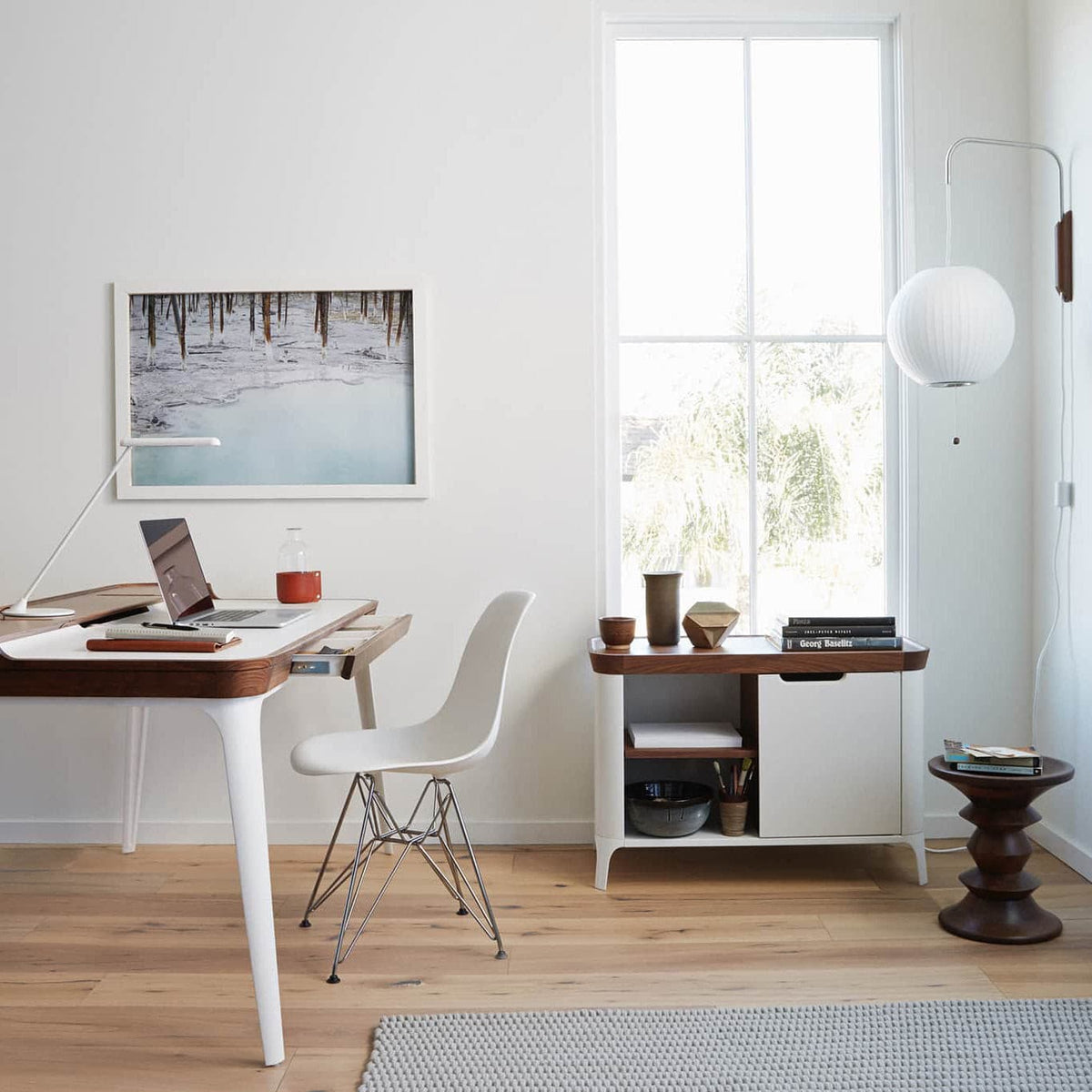 Modern Walnut Wall Lamp