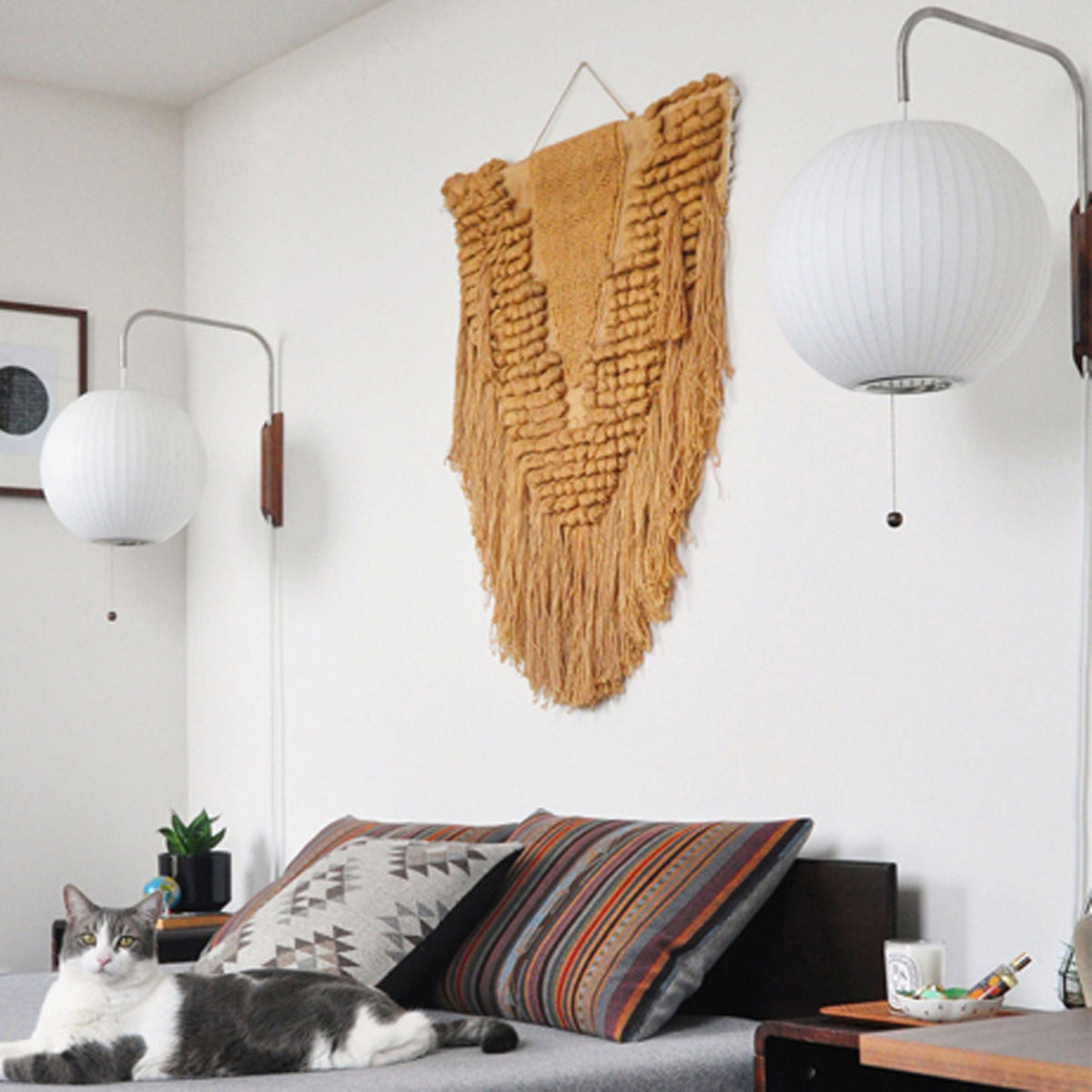 Modern Walnut Wall Lamp