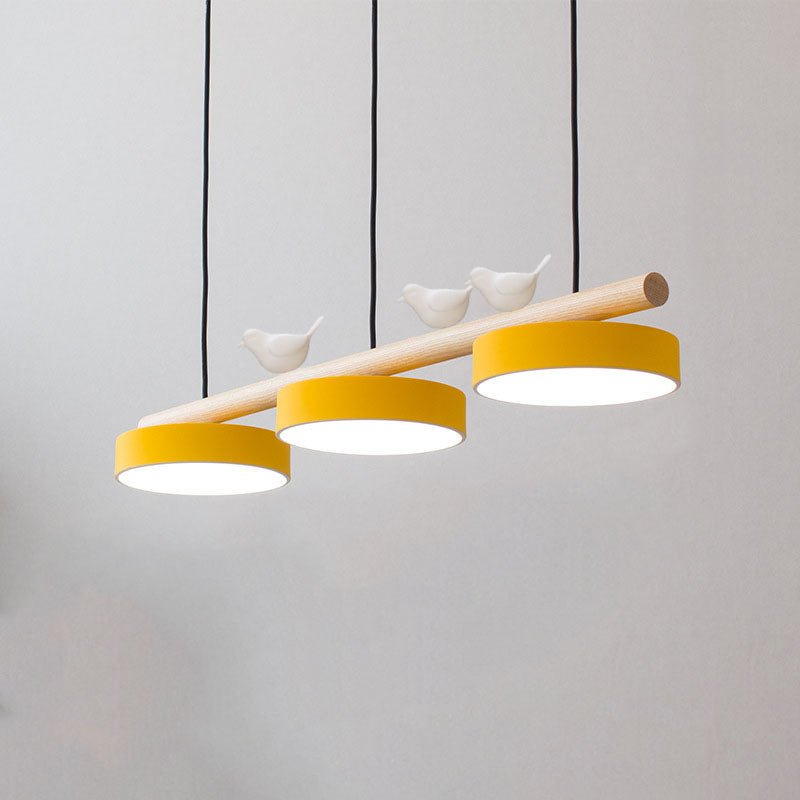 Nordic Wooden Bird LED Pendant Light