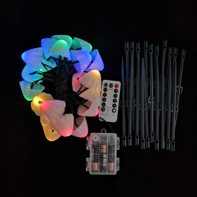 Solar LED Mushroom Garden String Lights