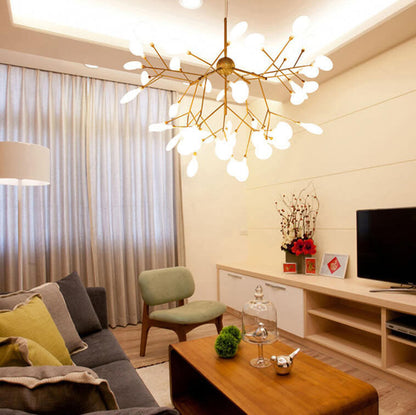Modern Gold Branch LED Chandelier Light