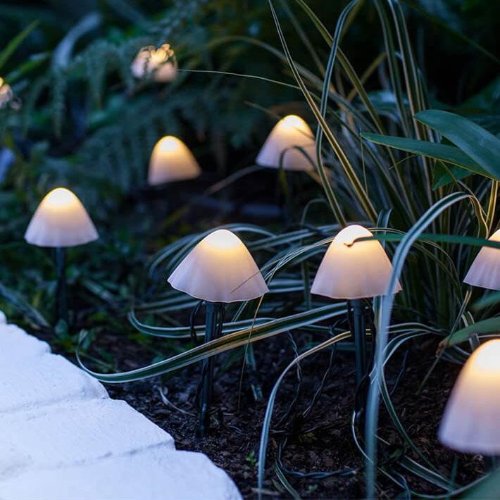 Solar LED Mushroom Garden String Lights