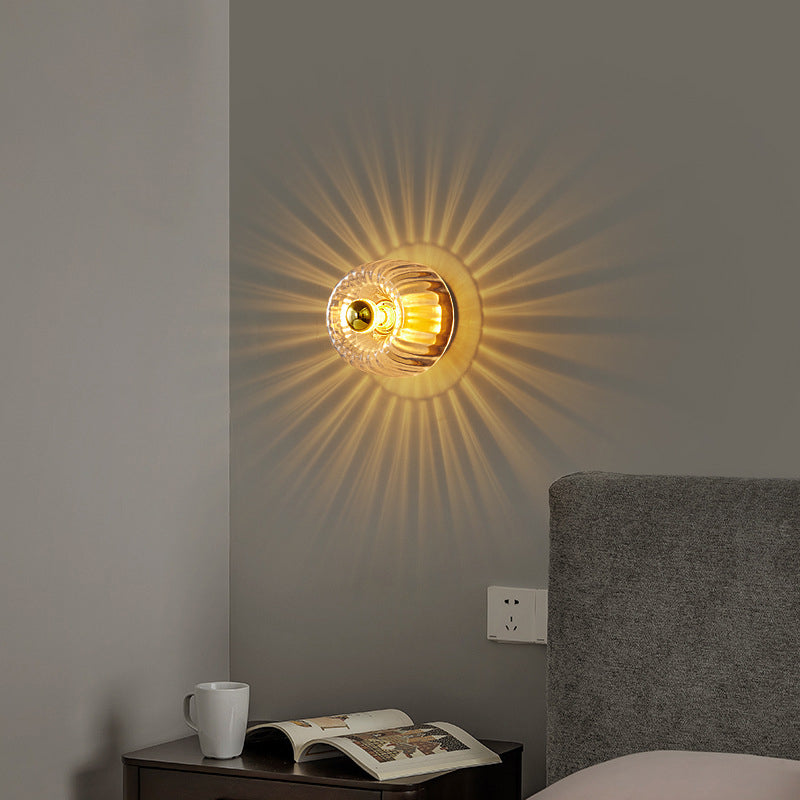 Crystal Sunburst Glow Flush Mount Light
