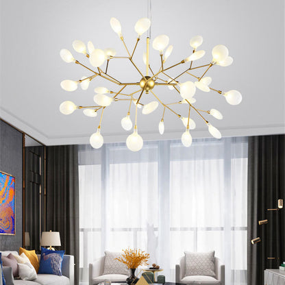 Modern Gold Branch LED Chandelier Light