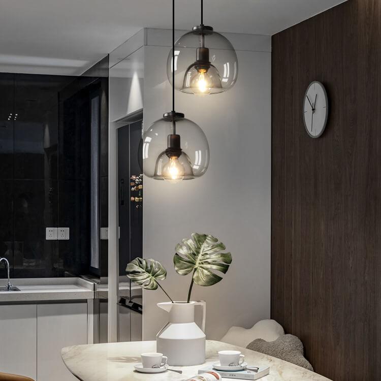 Modern Minimalist Glass Globe Pendant Light