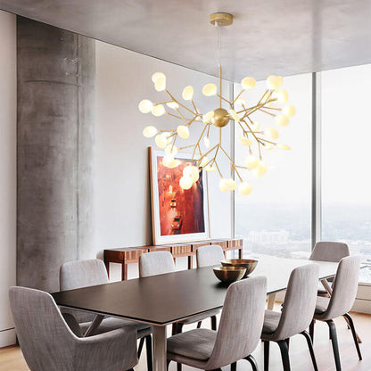 Modern Gold Branch LED Chandelier Light