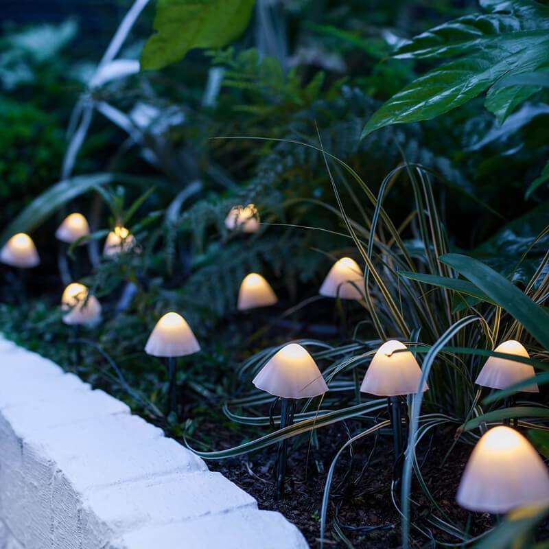 Solar LED Mushroom Garden String Lights