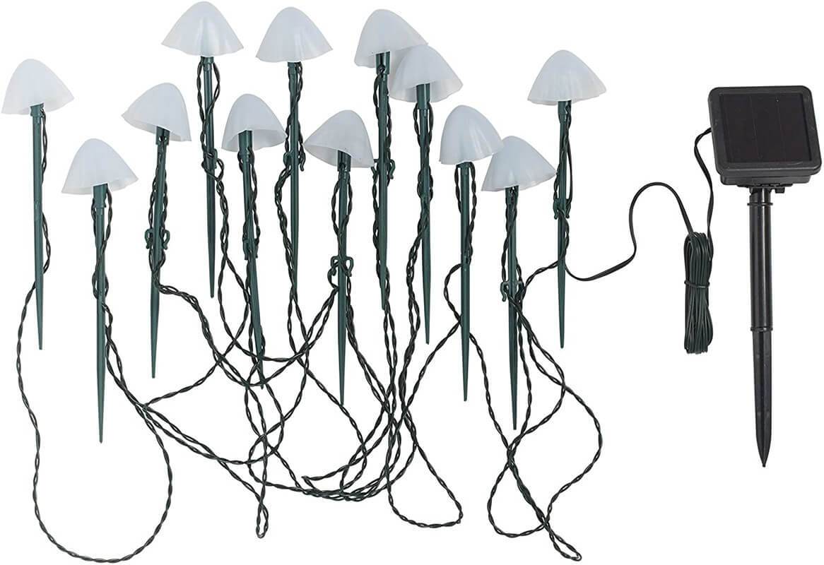 Solar LED Mushroom Garden String Lights