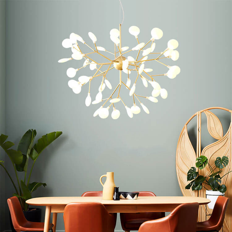 Modern Gold Branch LED Chandelier Light