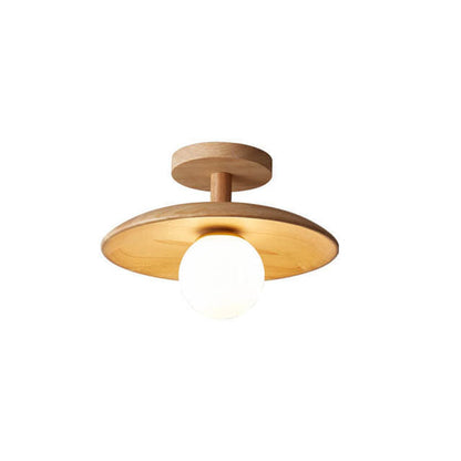 Modern Wooden Dome Globe Ceiling Light