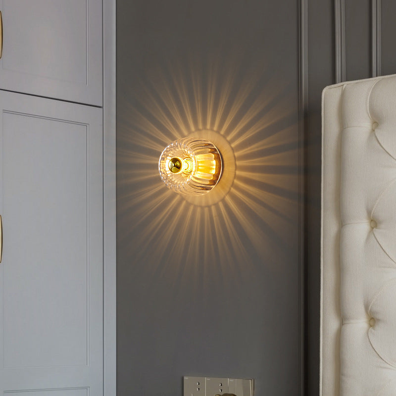 Crystal Sunburst Glow Flush Mount Light