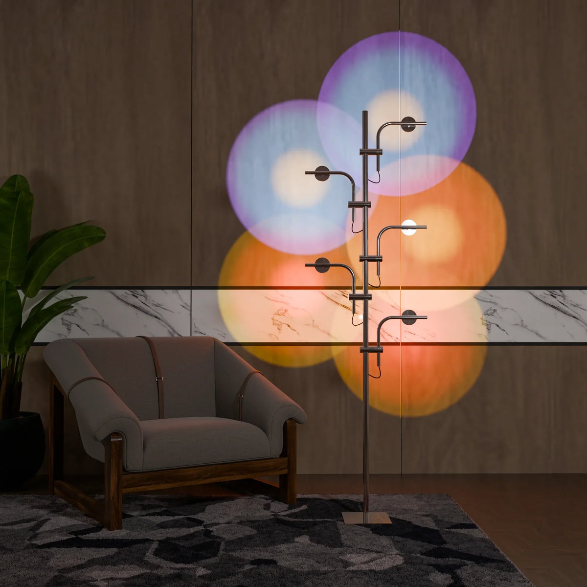Solara Multi Head Sunset Floor Lamp