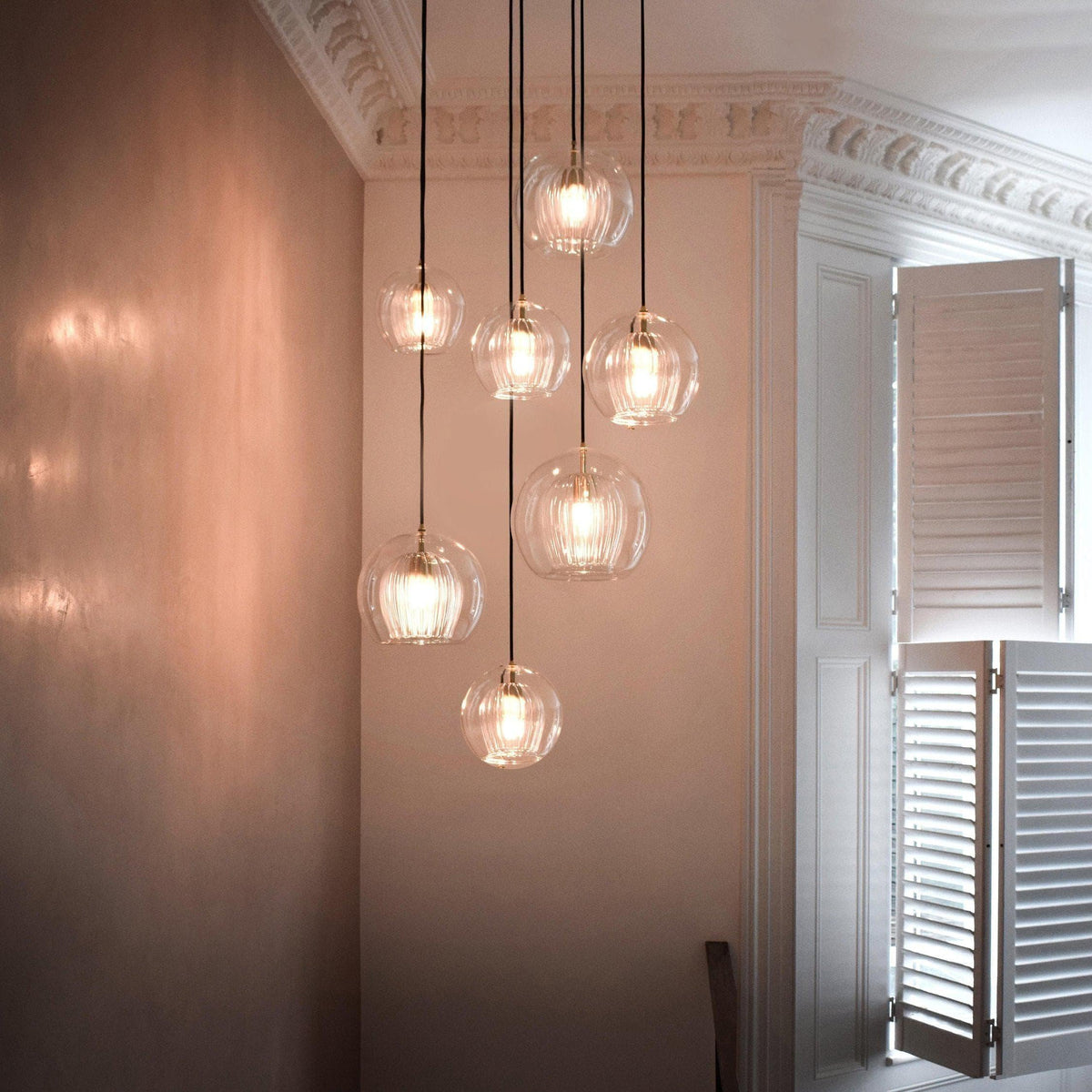 Lumière Pleated Crystal Pendant Light