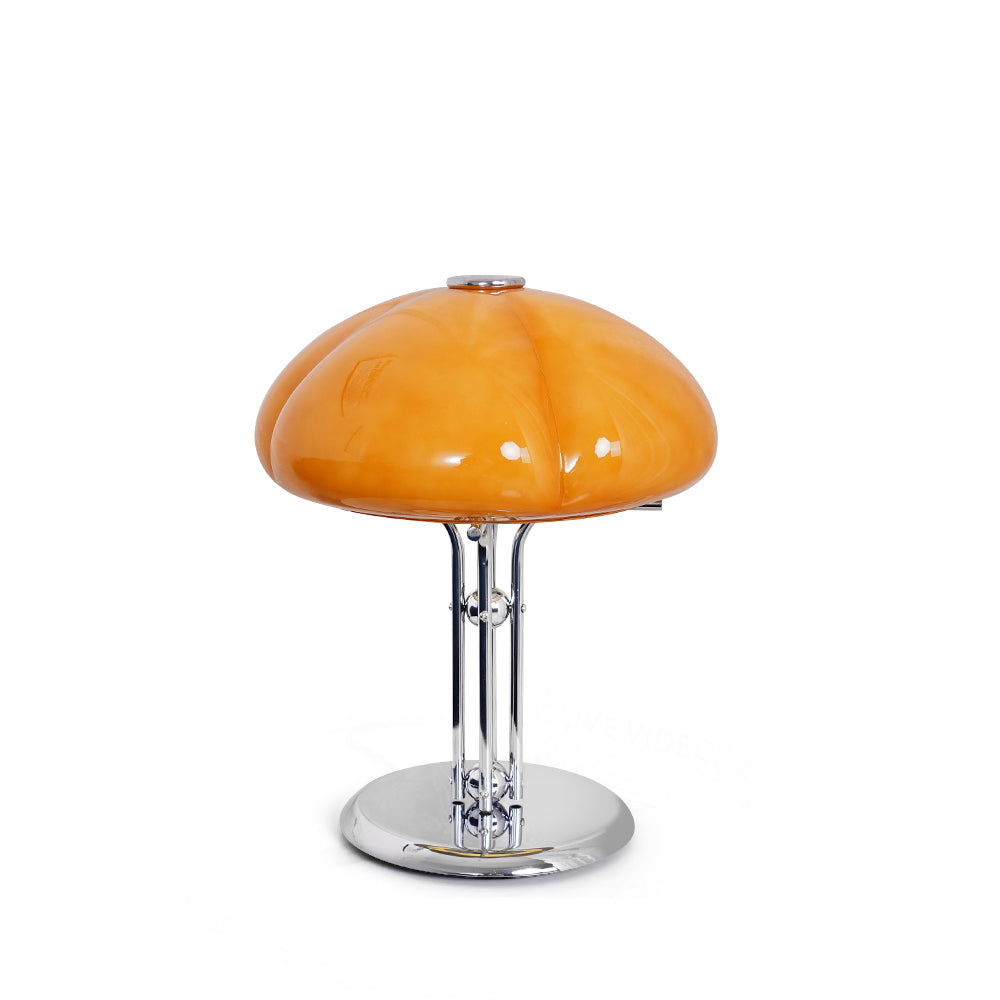 Curved Glass Four-Leaf Table Lamp