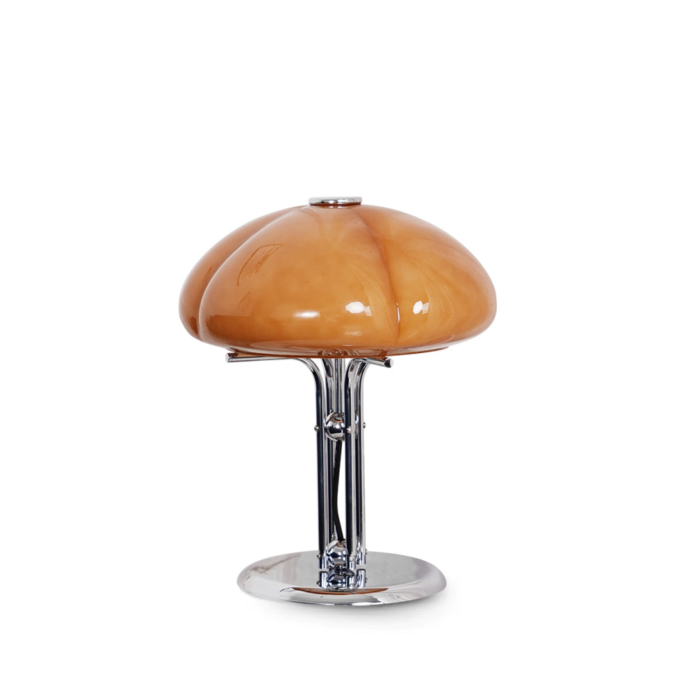 Curved Glass Four-Leaf Table Lamp