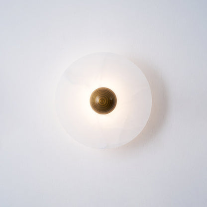 Round Alabaster Wall Lamp