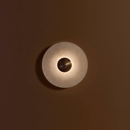 Round Alabaster Wall Lamp