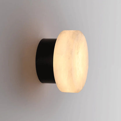 Marbella Round Marble Wall Light with Copper Base