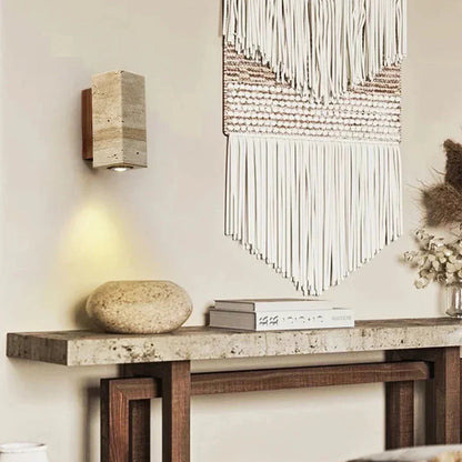 Travino Wabi Sabi Travertine Marble Wall Light