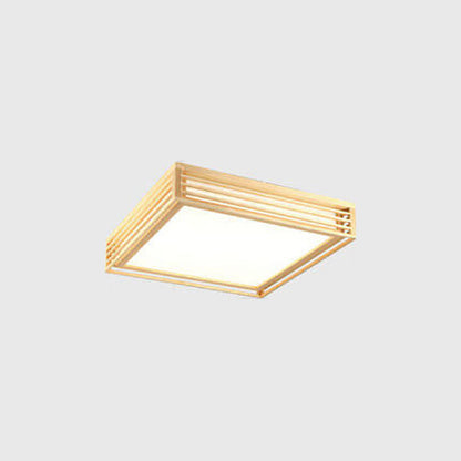 Japanese Style Wooden Frame LED Ceiling Light