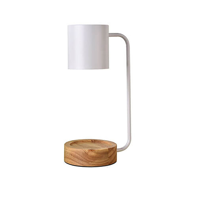 Japanese Minimalist Wood Base Table Lamp with Dimming Function
