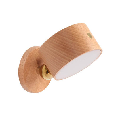 Rechargeable Wooden LED Wall Light