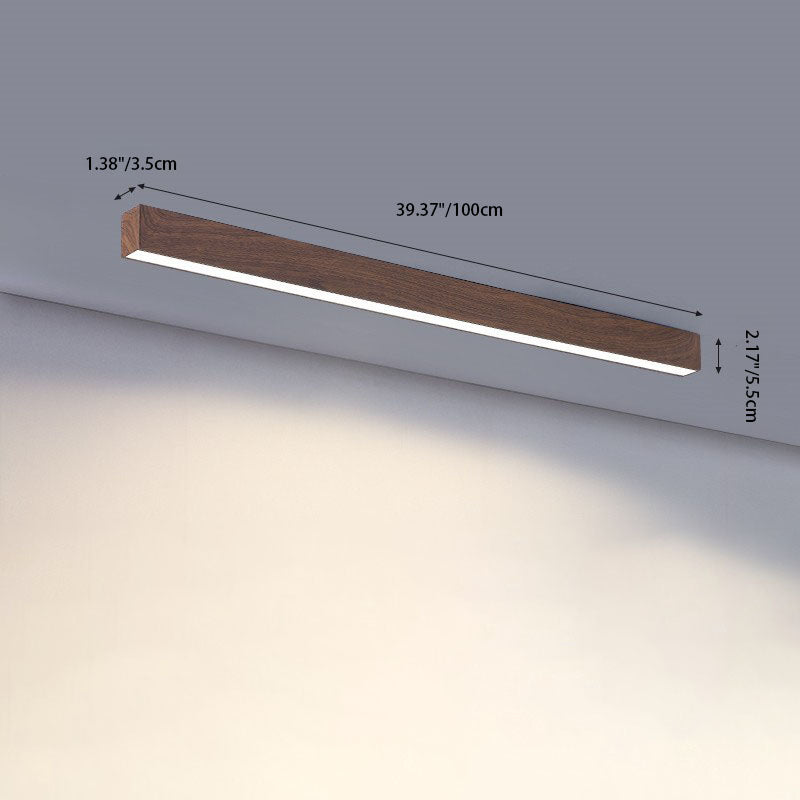 Modern Wood Linear LED Ceiling Light