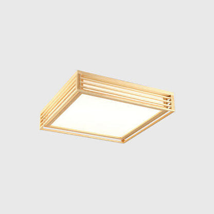 Japanese Style Wooden Frame LED Ceiling Light