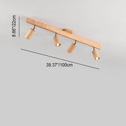 Minimalist Wooden Adjustable Spotlight Ceiling Light