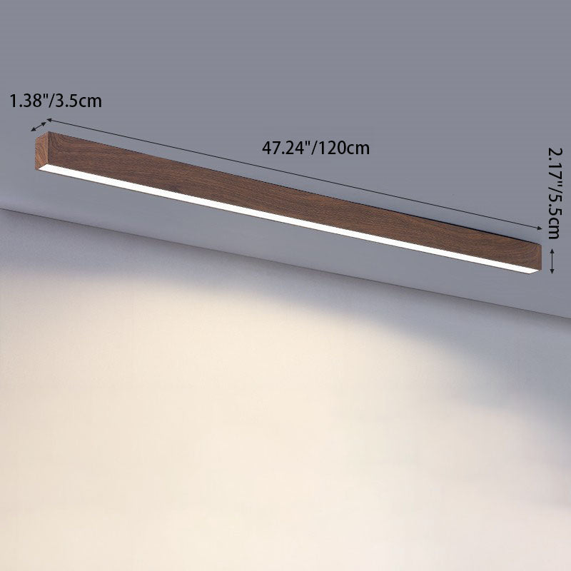 Modern Wood Linear LED Ceiling Light