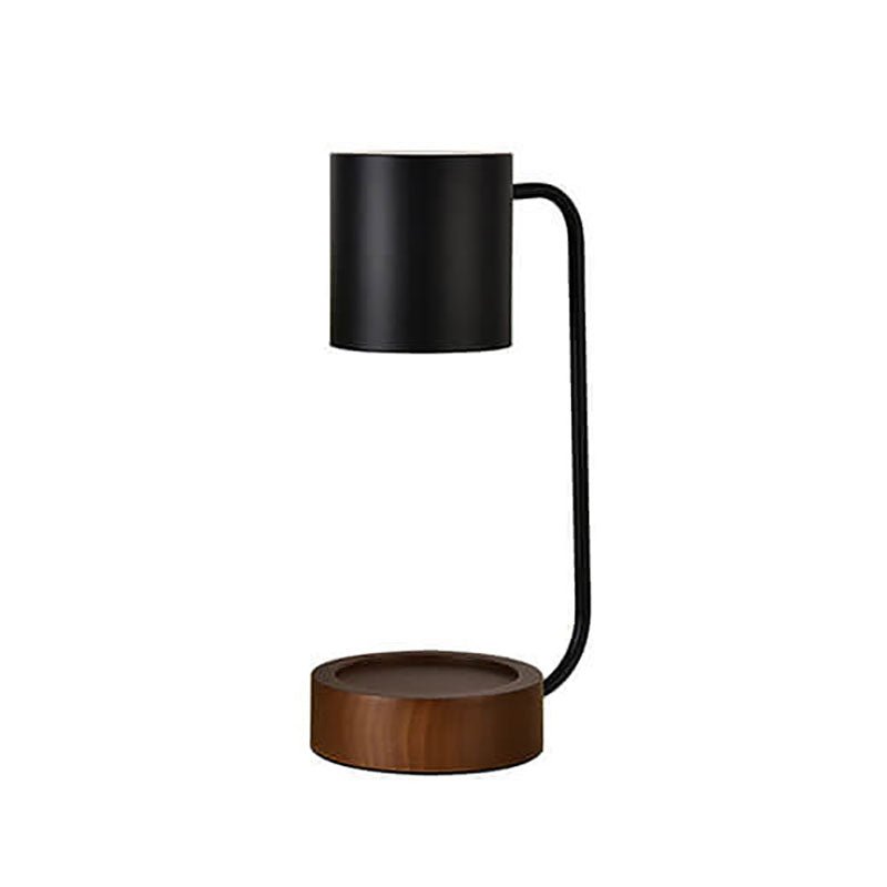 Japanese Minimalist Wood Base Table Lamp with Dimming Function