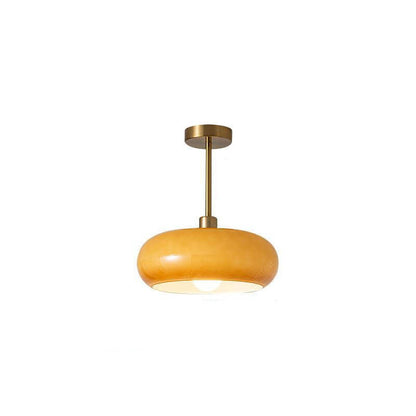 Modern Retro Amber Glass Ceiling Light