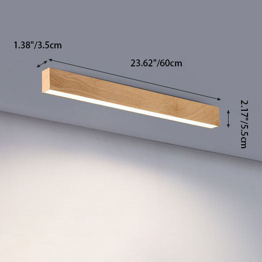 Modern Wood Linear LED Ceiling Light