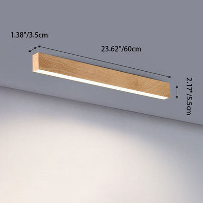 Modern Wood Linear LED Ceiling Light