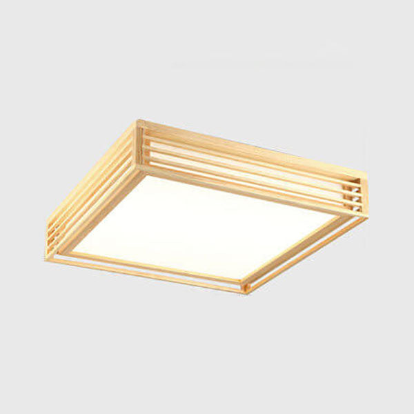 Japanese Style Wooden Frame LED Ceiling Light