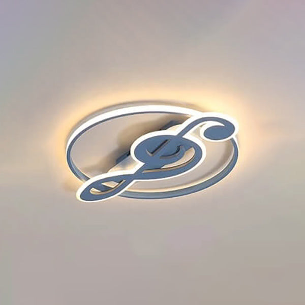 Music Note LED Flush Mount Ceiling Light