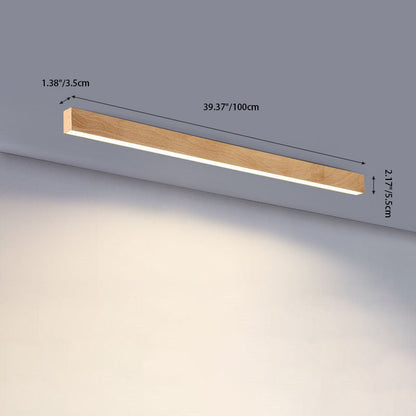 Modern Wood Linear LED Ceiling Light