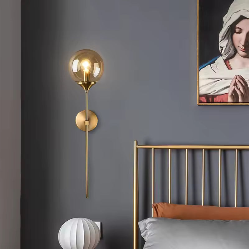 Glasora Nordic Glass Globe Wall Light