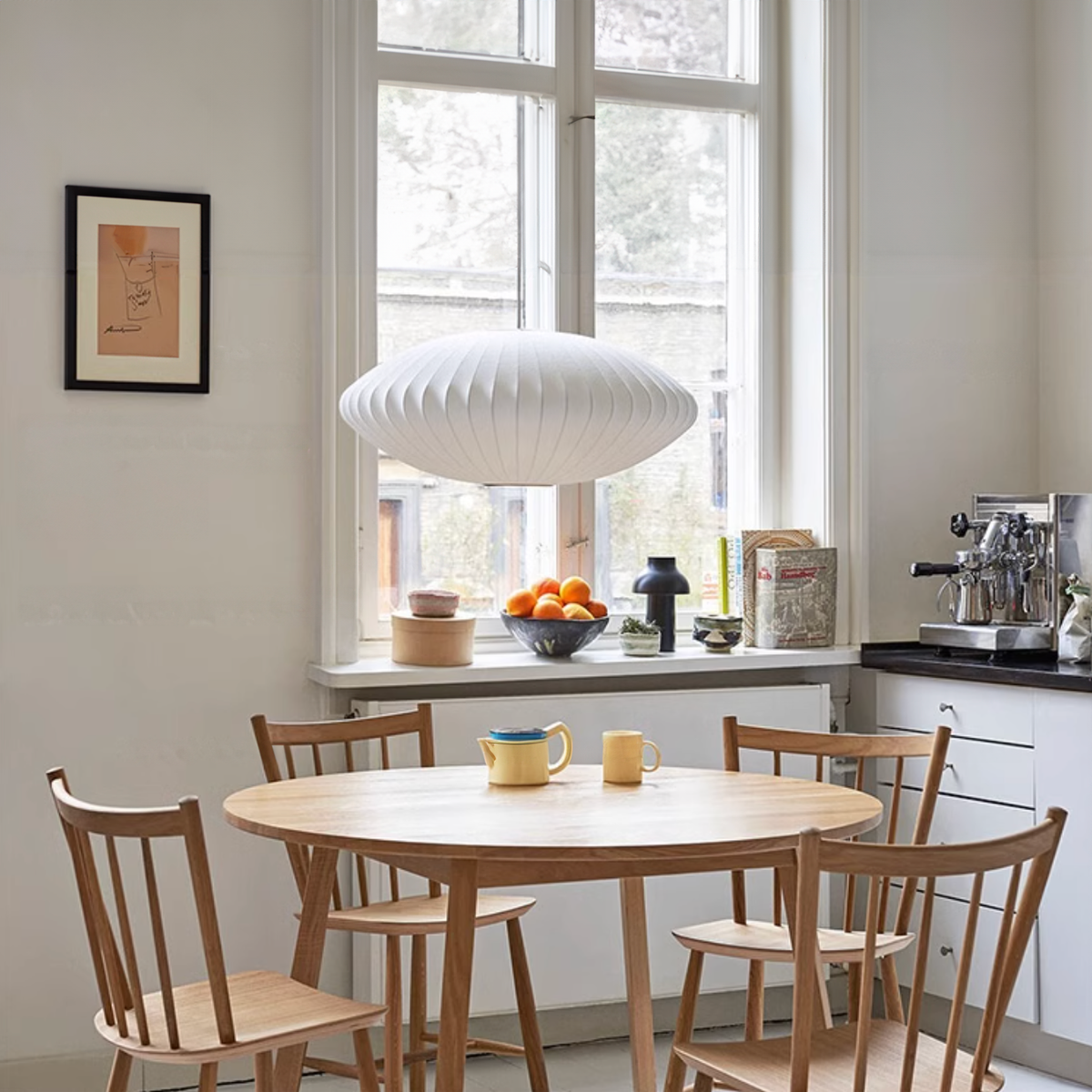Aurora Oval Fabric Pendant
