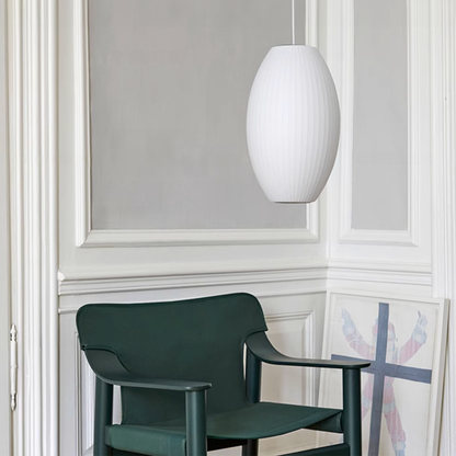 Aurora Oval Fabric Pendant