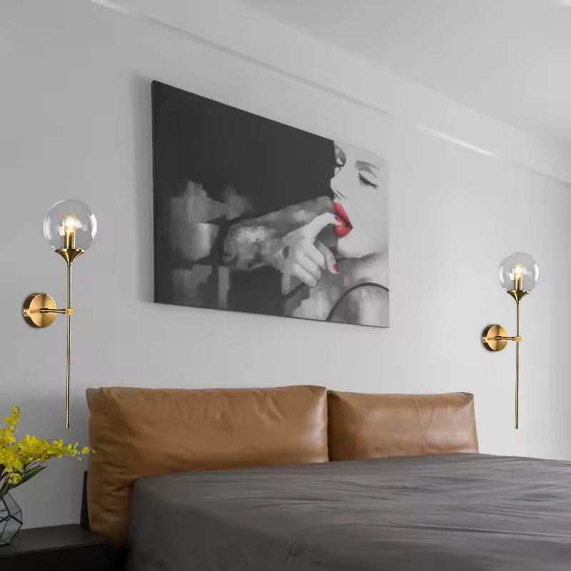 Glasora Nordic Glass Globe Wall Light