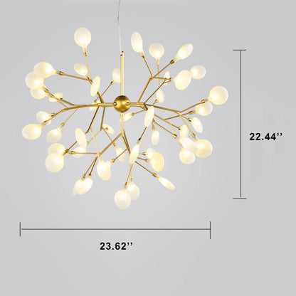 Modern Gold Branch LED Chandelier Light