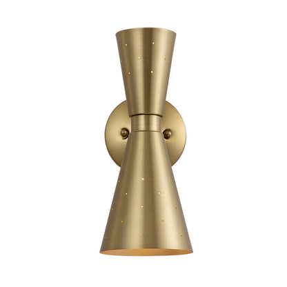 Hourglass Brass Wall Sconce