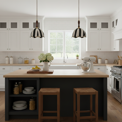 Stripe Tulip Pendant Light 7.9"