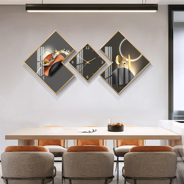 Three Piece Wall Clock Set