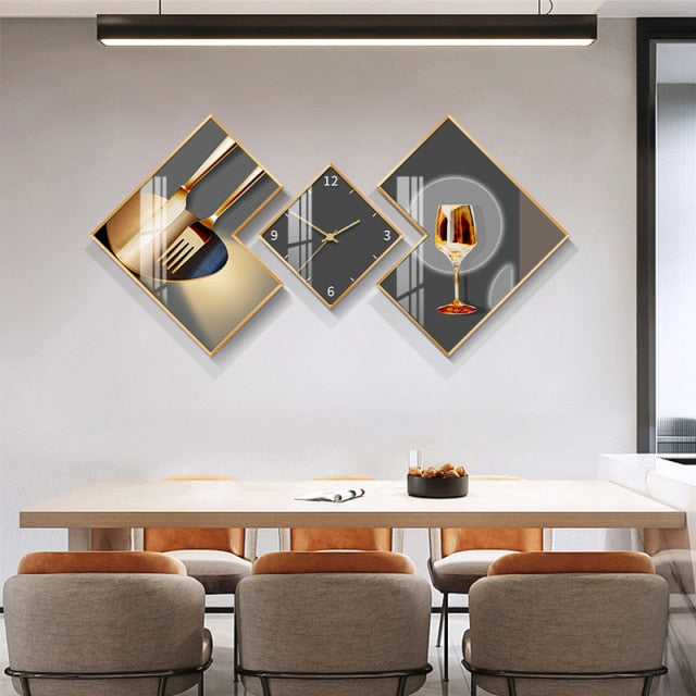 Three Piece Wall Clock Set