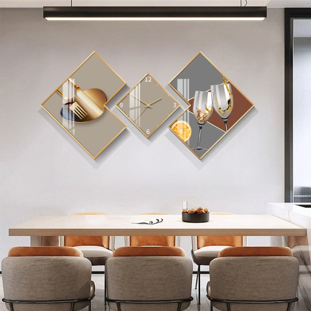 Three Piece Wall Clock Set